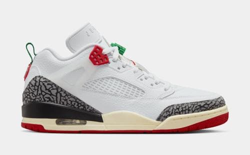 Spizike Low Do The Right Thing Mens Basketball Shoes (White/Coconut Milk/Black/Varsity Red)